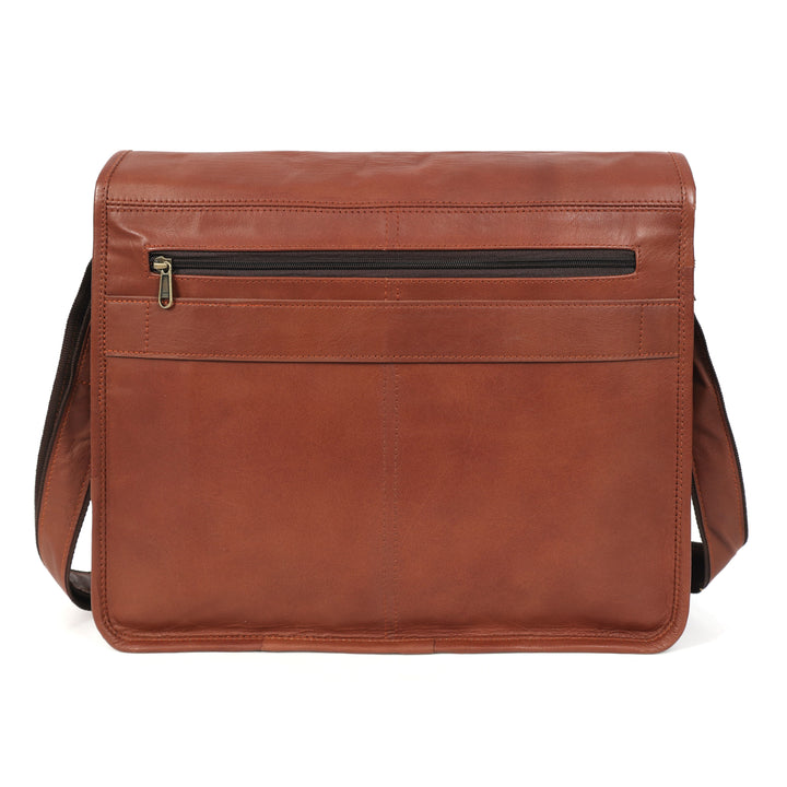 Bolsa mensajero Summit de cuero hecha a mano para hombre
