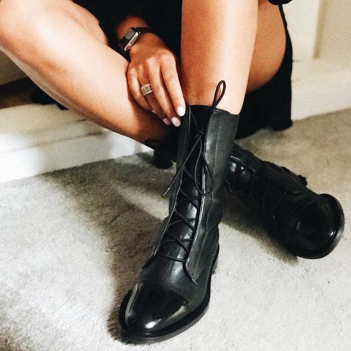 Isabella - Elegantes Botas de Cuero con Tacón