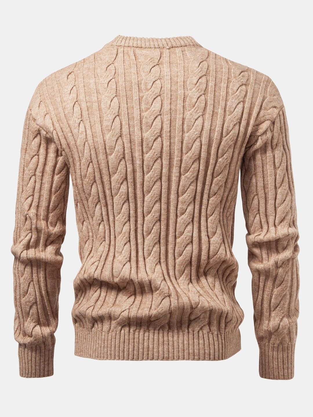 Suéter de Punto Jacquard Retorcido con Cuello Redondo