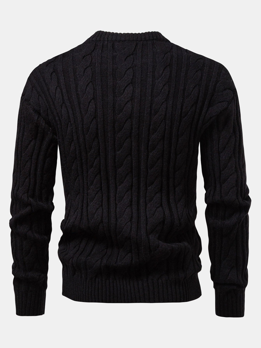 Suéter de Punto Jacquard Retorcido con Cuello Redondo