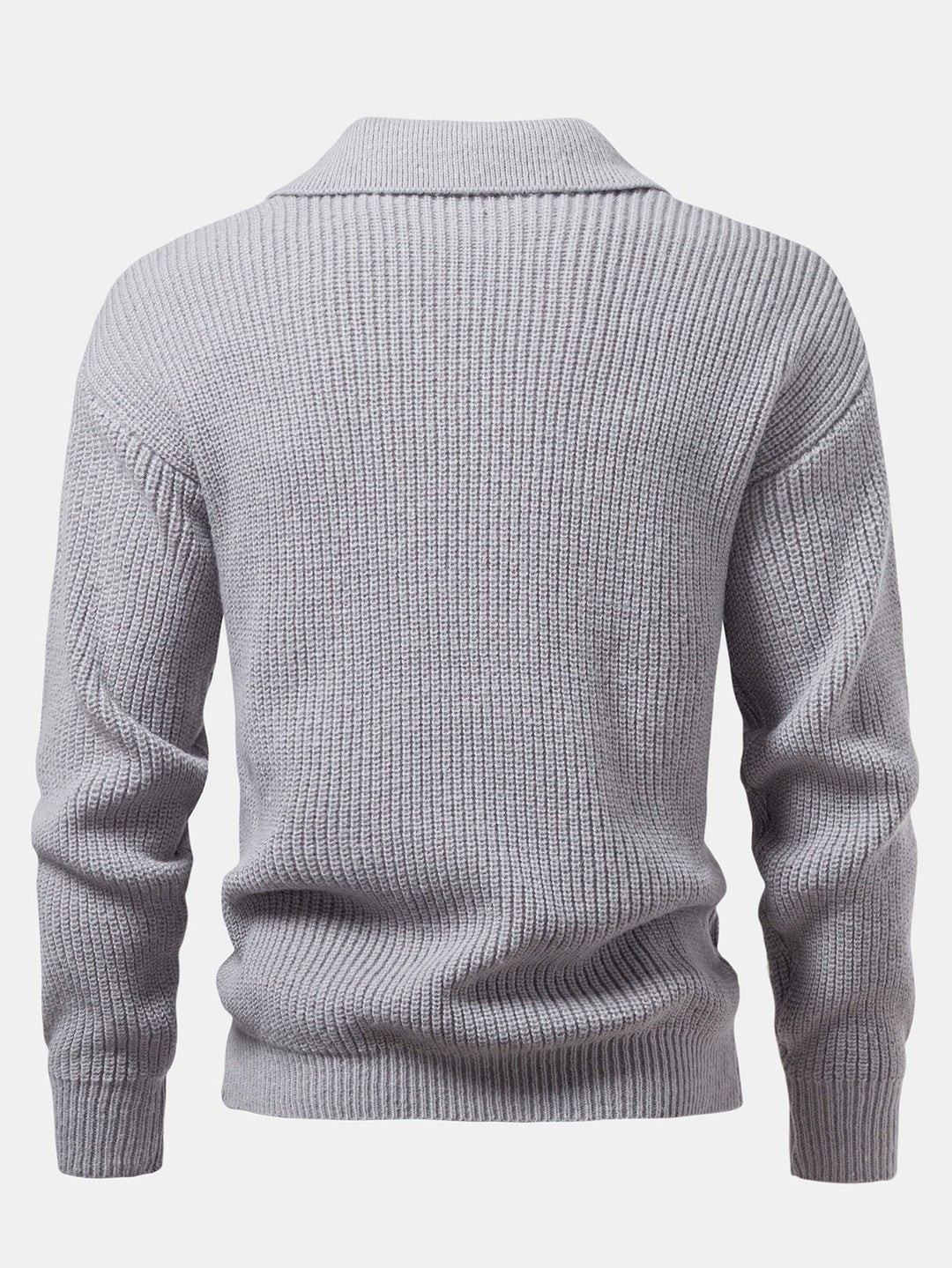 Polo de Punto Texturizado de Manga Larga