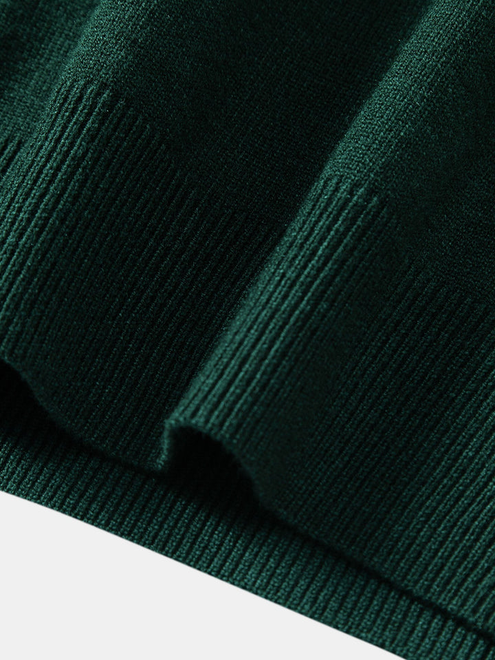 Polo de Punto con Bloques de Color de Manga Larga