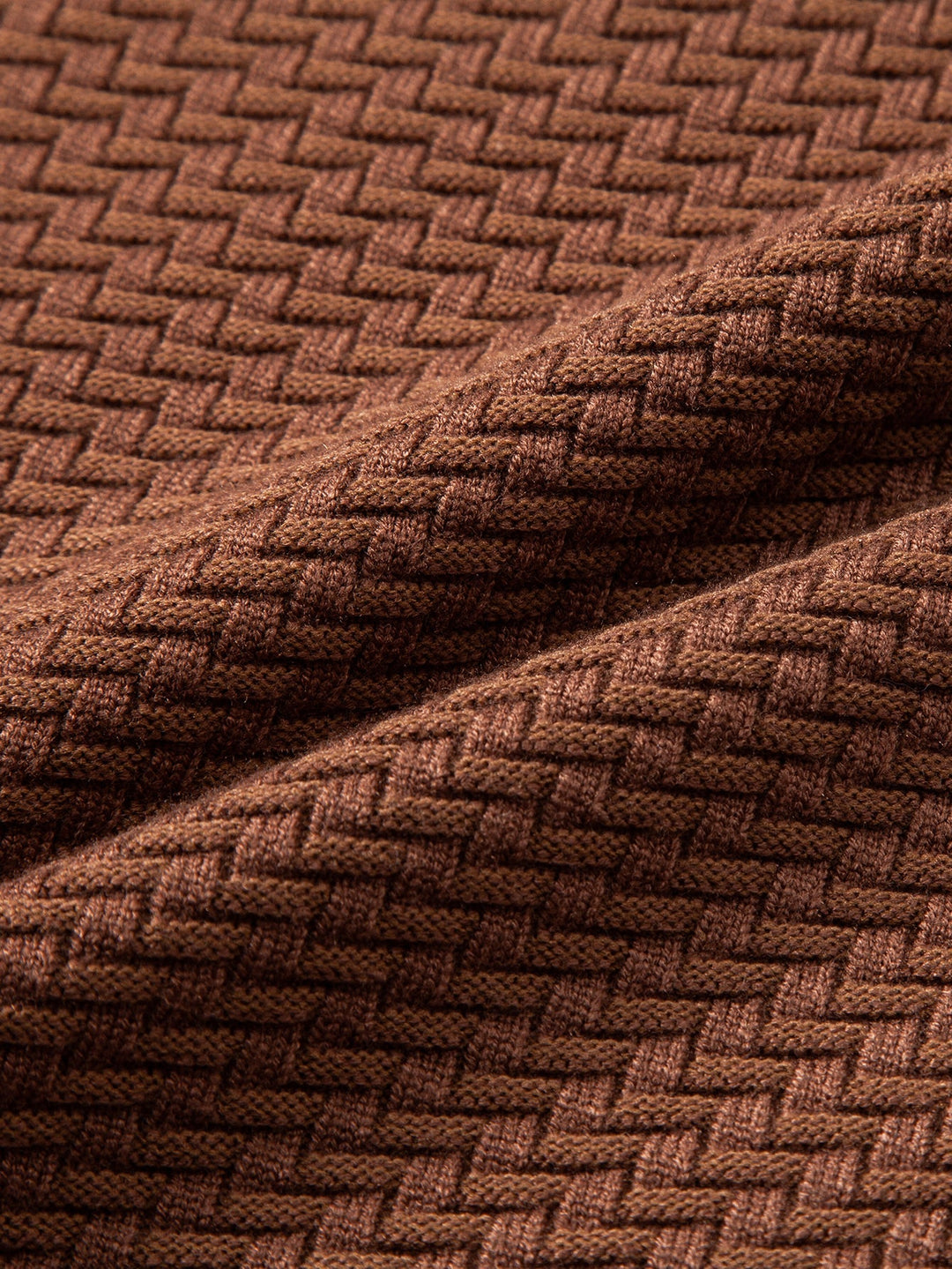 Suéter de Punto Jacquard con Ondas y Cremallera de un Cuarto