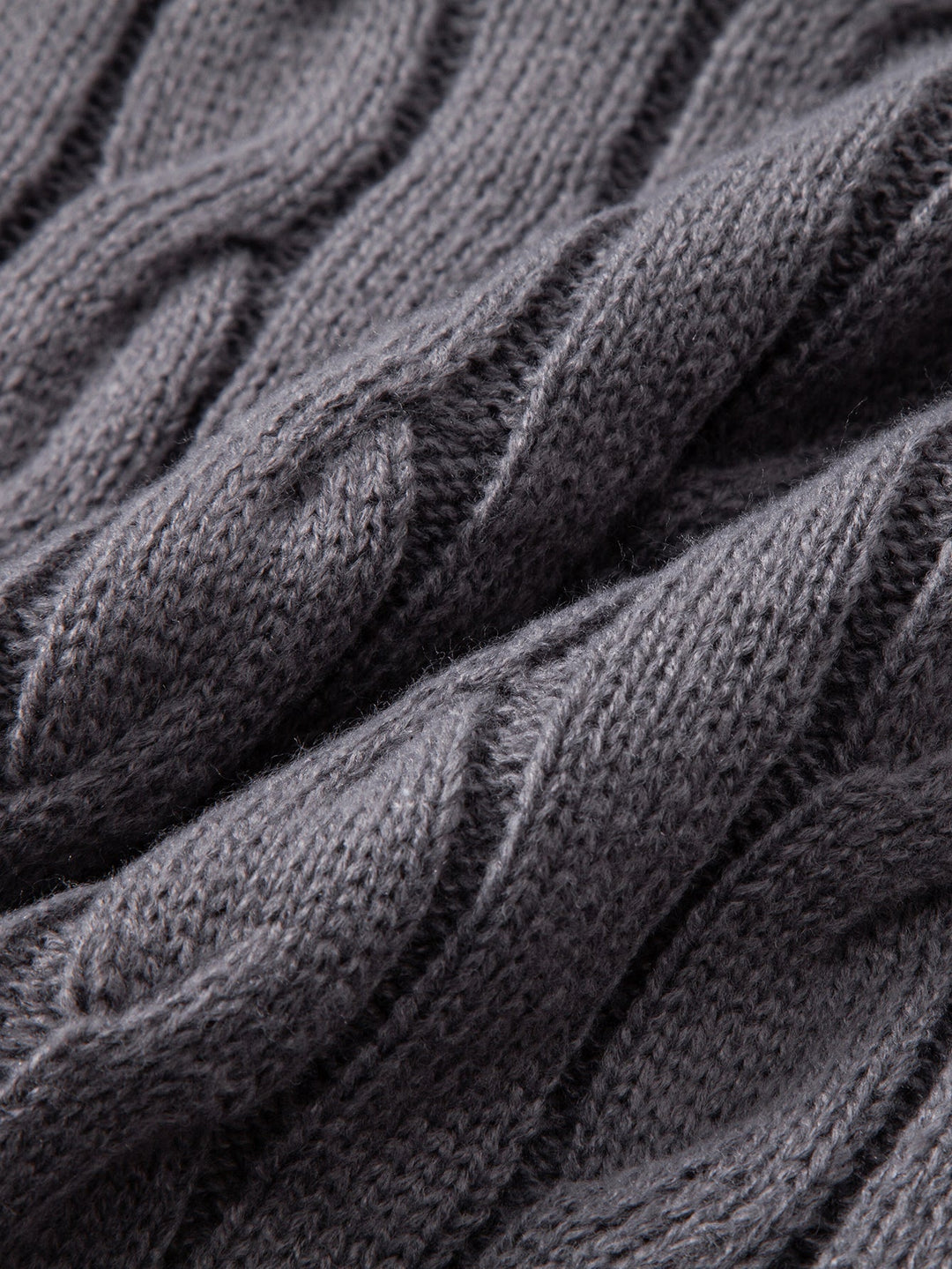 Suéter de Punto Jacquard Retorcido con Cremallera de un Cuarto