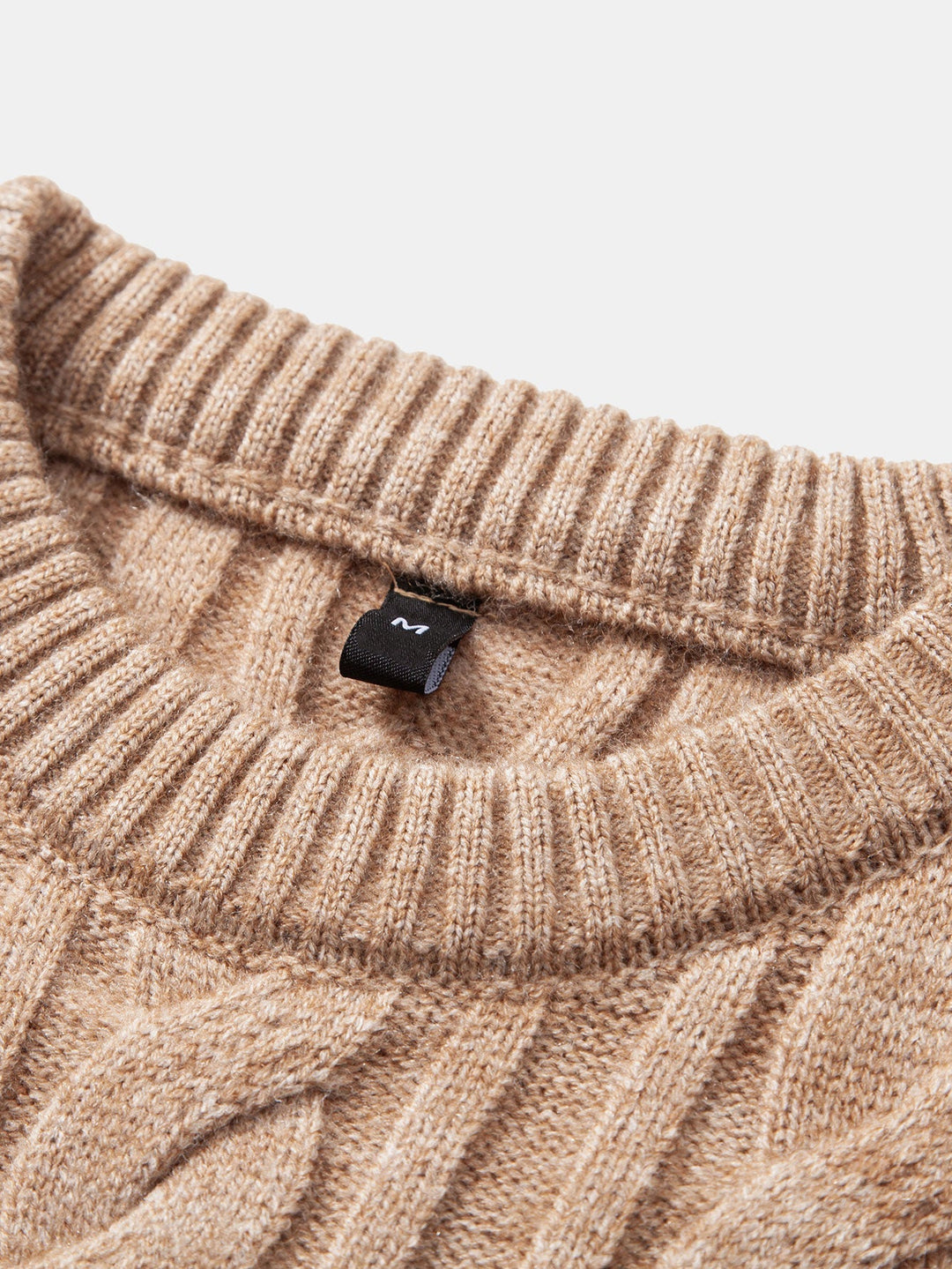 Suéter de Punto Jacquard Retorcido con Cuello Redondo
