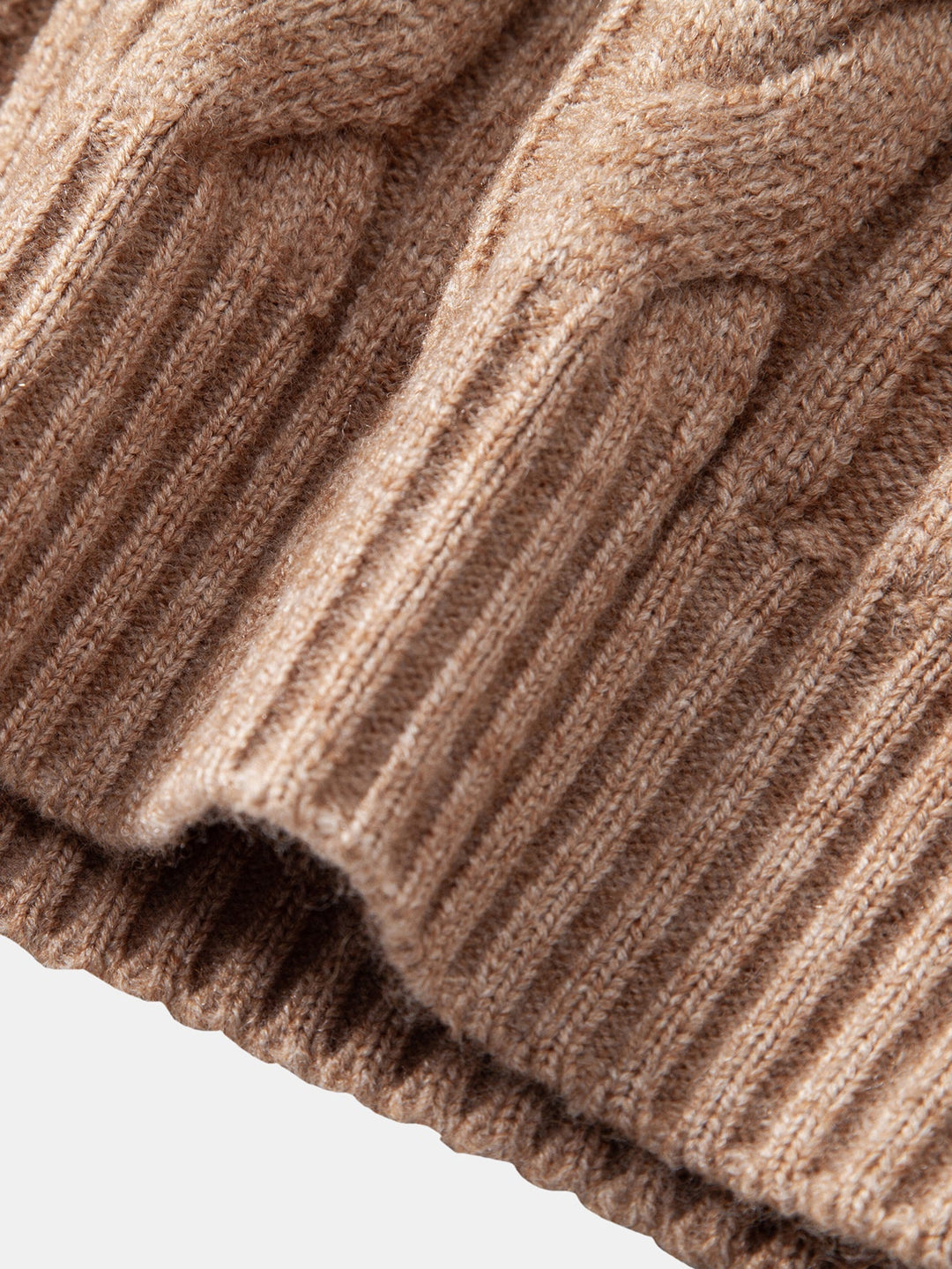 Suéter de Punto Jacquard Retorcido con Cuello Redondo