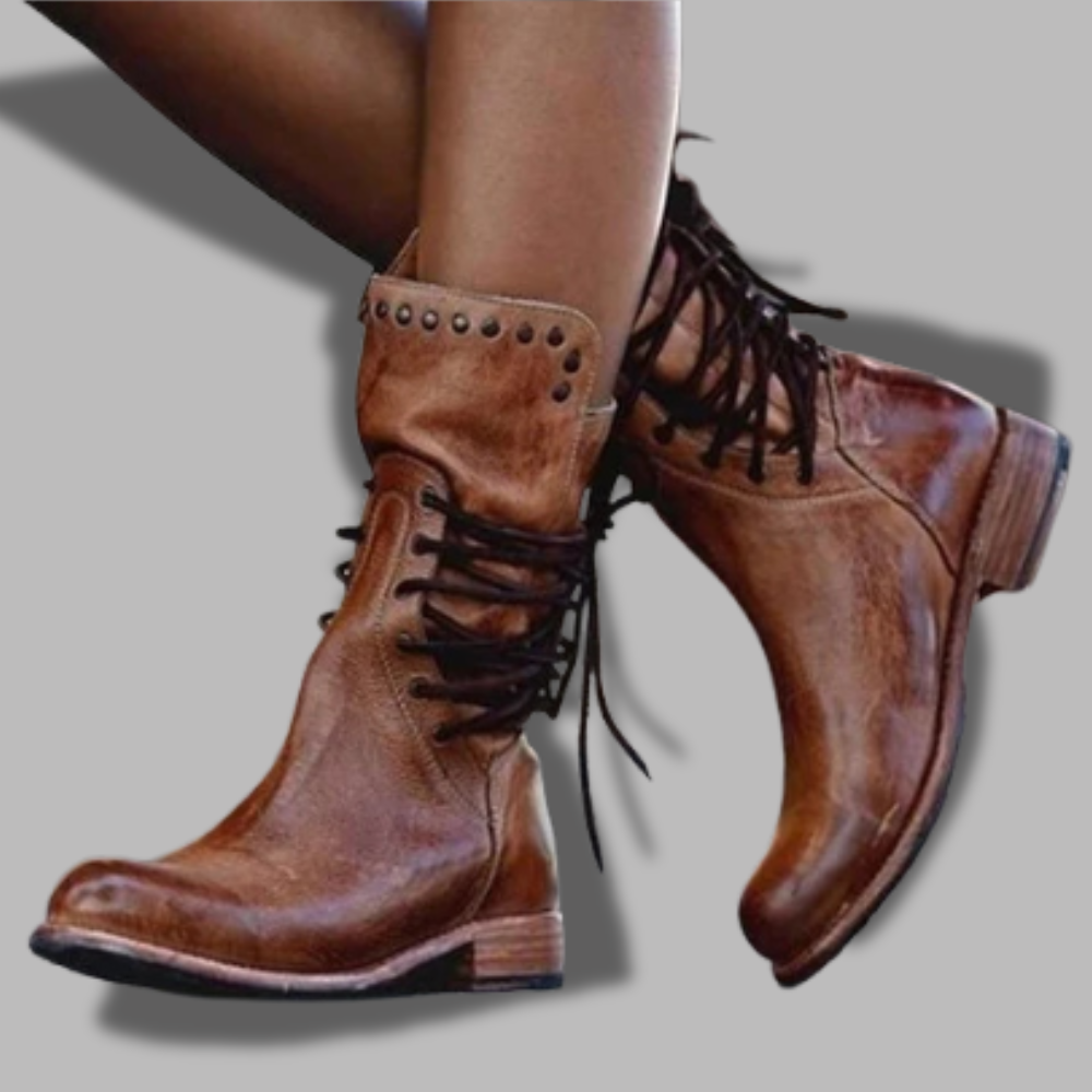 WYNONA | Botas de Cuero Vintage Rústico