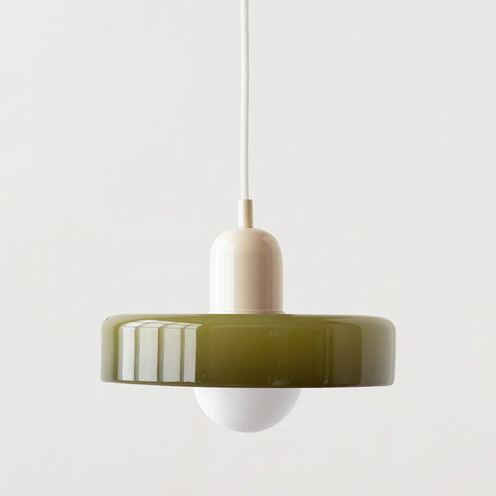 Glarefusion | Lámpara colgante LED de vidrio estilo Bauhaus moderno