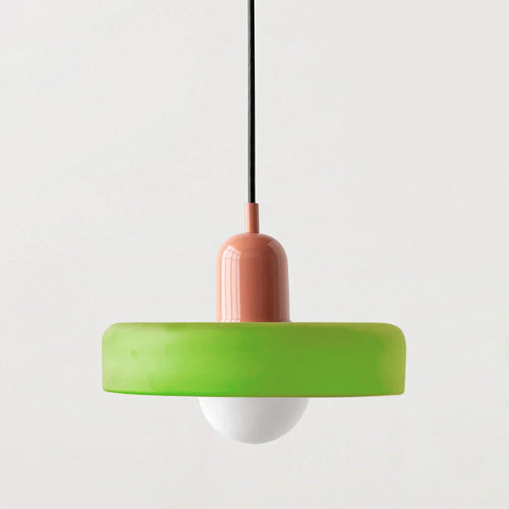 Glarefusion | Lámpara colgante LED de vidrio estilo Bauhaus moderno