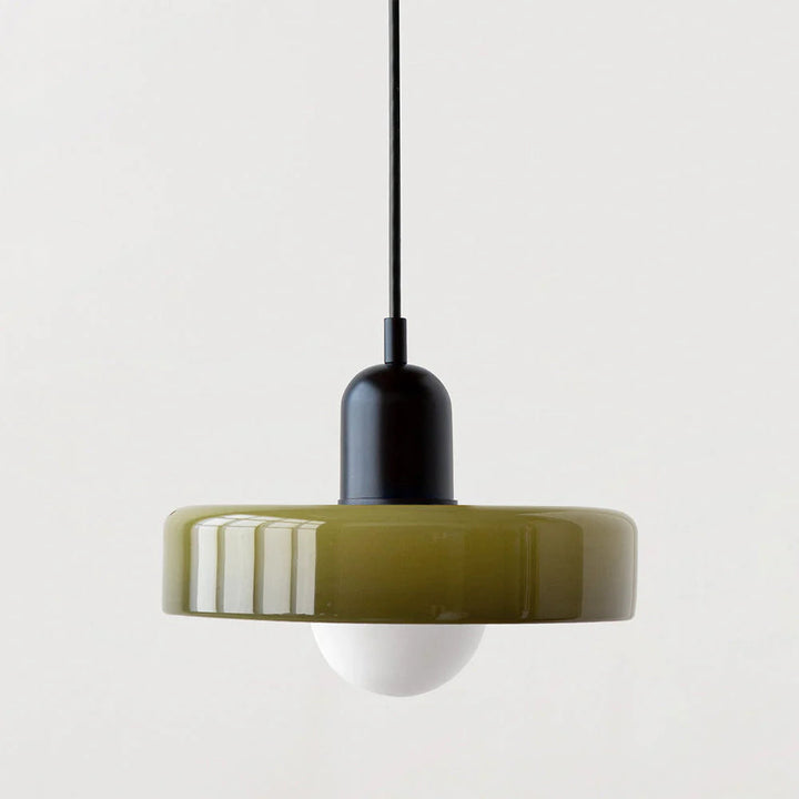 Glarefusion | Lámpara colgante LED de vidrio estilo Bauhaus moderno
