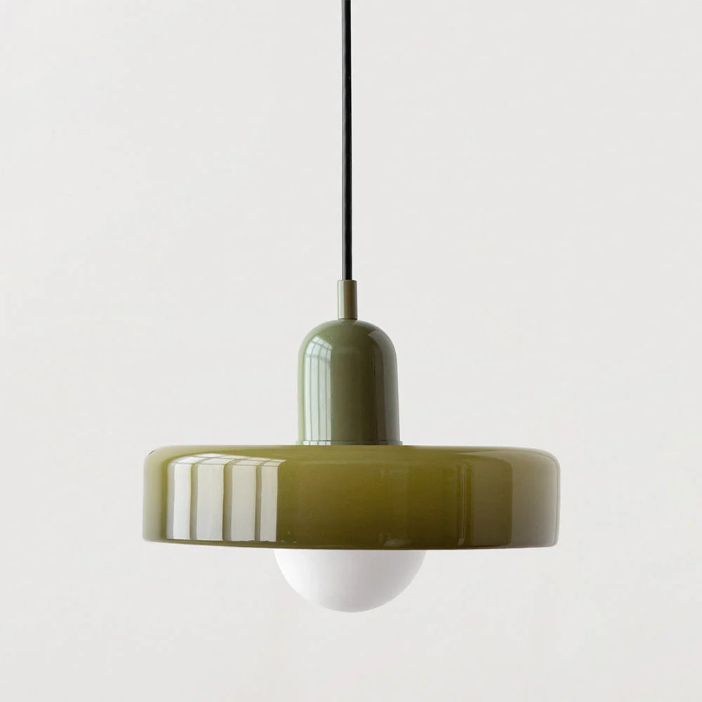 Glarefusion | Lámpara colgante LED de vidrio estilo Bauhaus moderno