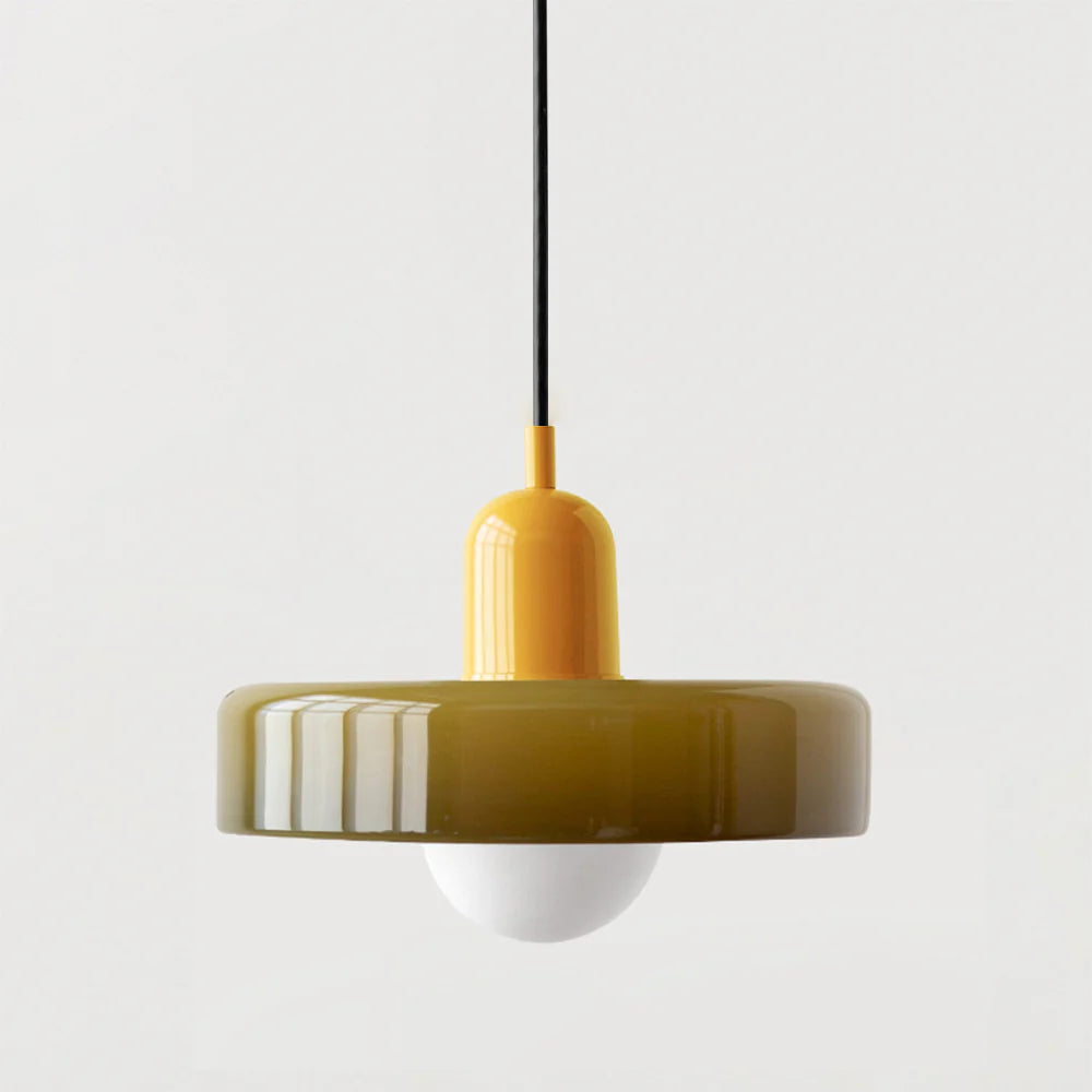 Glarefusion | Lámpara colgante LED de vidrio estilo Bauhaus moderno
