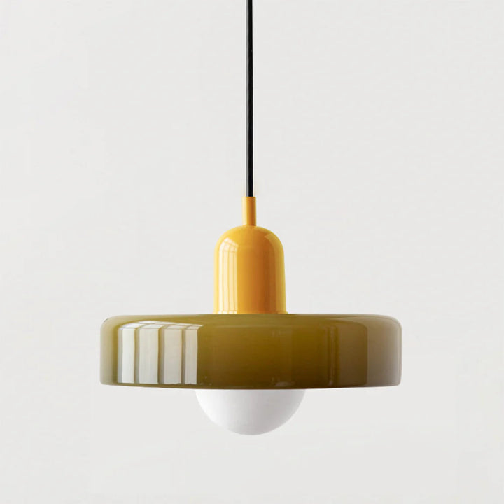 Glarefusion | Lámpara colgante LED de vidrio estilo Bauhaus moderno