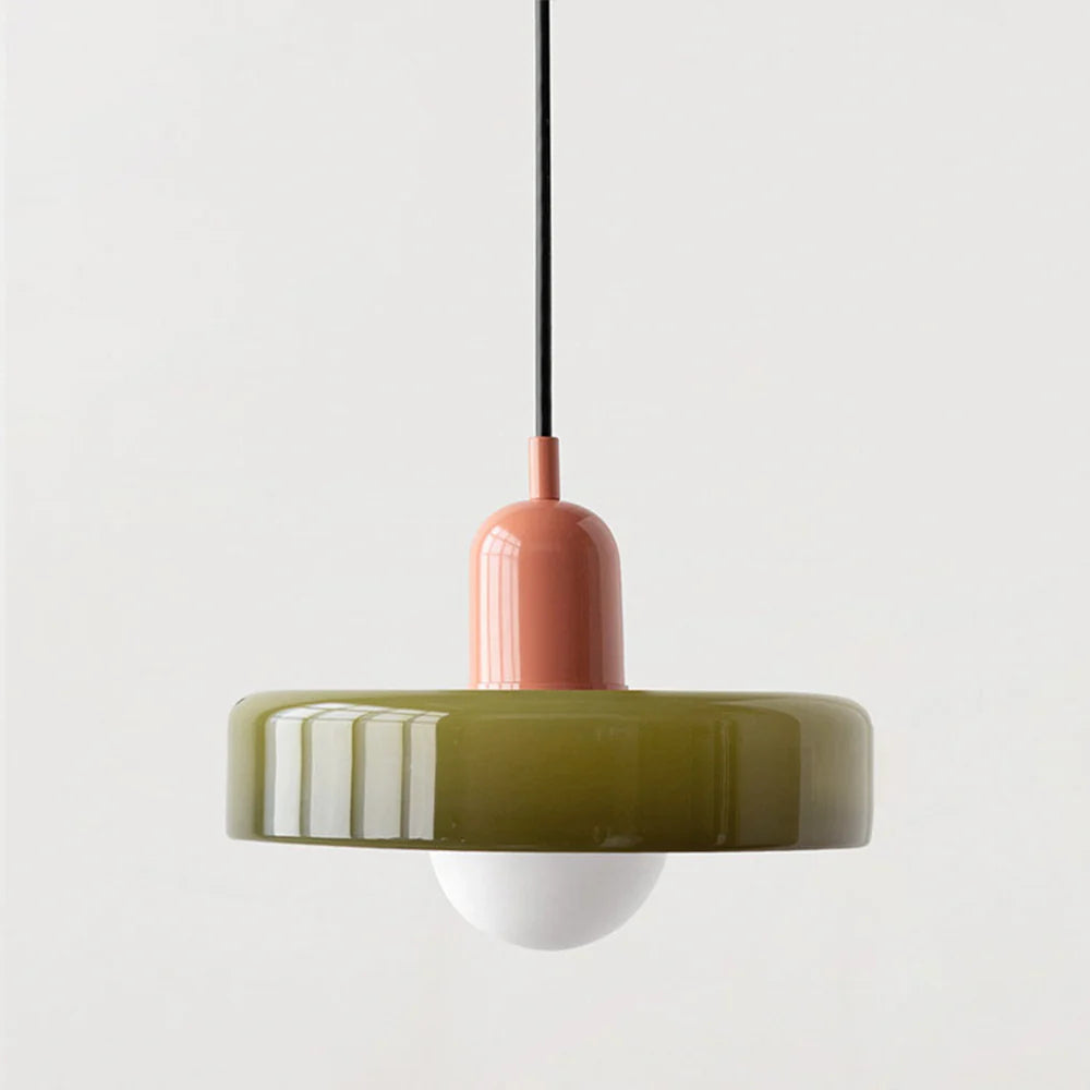 Glarefusion | Lámpara colgante LED de vidrio estilo Bauhaus moderno