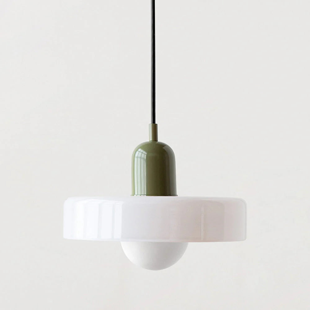 Glarefusion | Lámpara colgante LED de vidrio estilo Bauhaus moderno