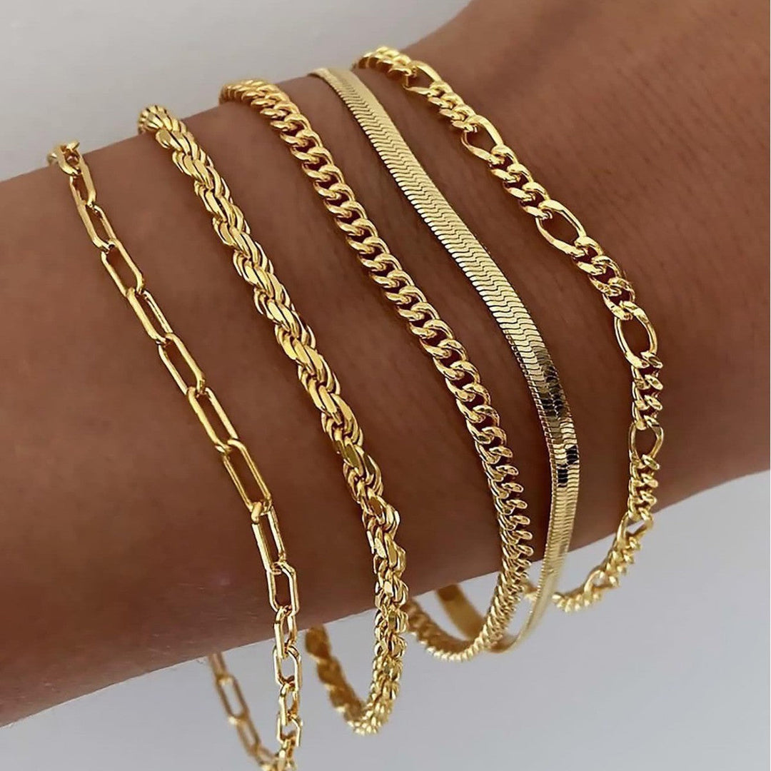 Mia | Juego de pulseras - Colección de 5 cadenas