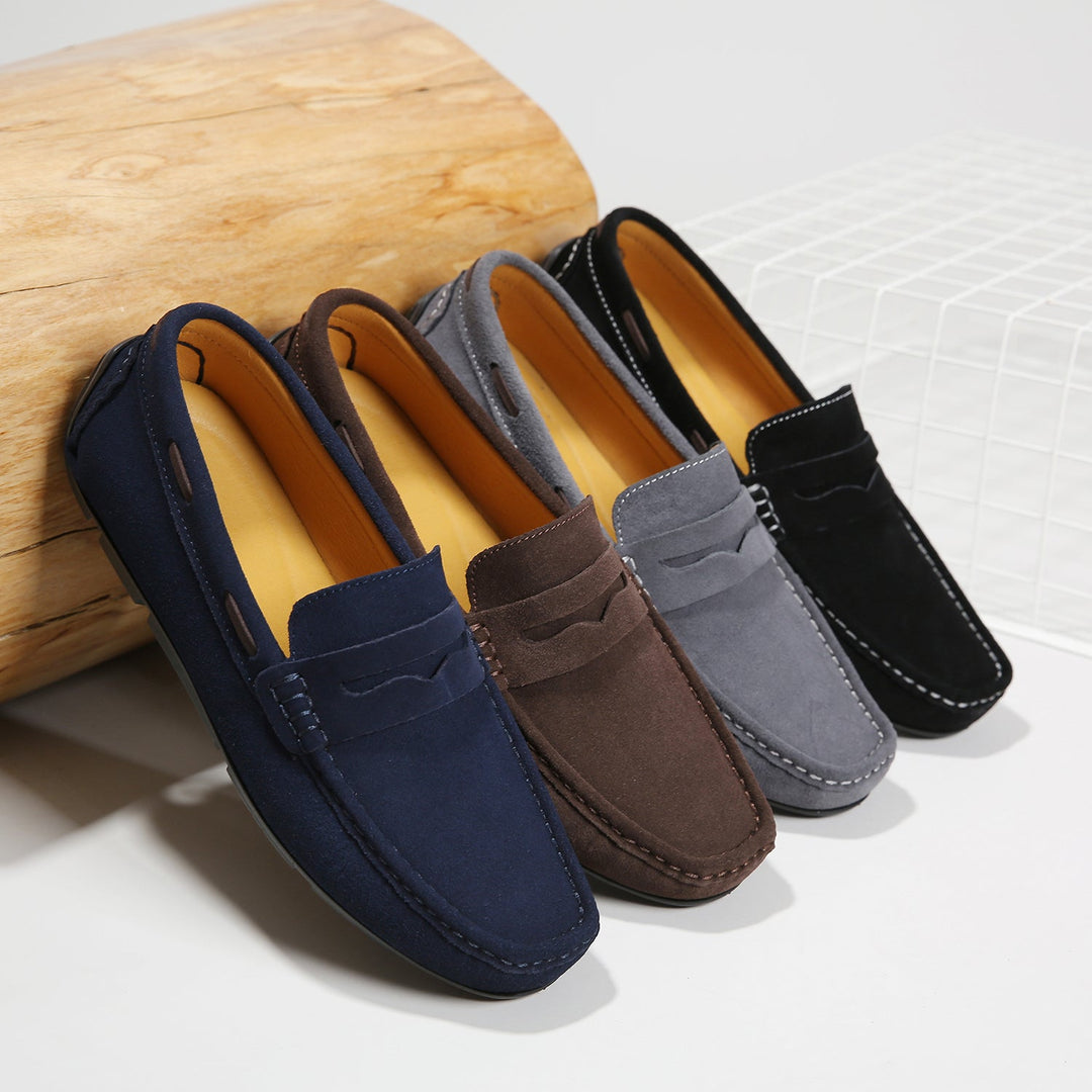 Fletro Mocasines de Gamuza Genuina