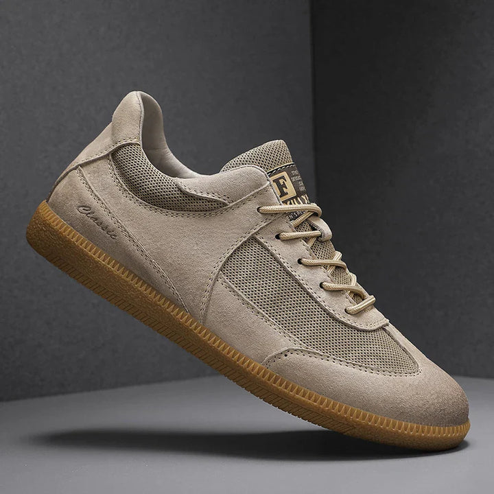 Zapatilla Calvino de cuero genuino italiano