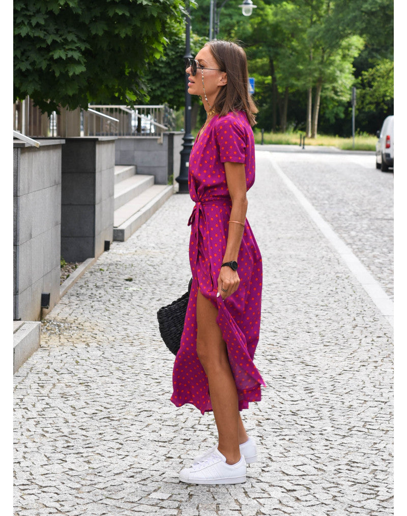Nadine | Vestido midi cruzado floral