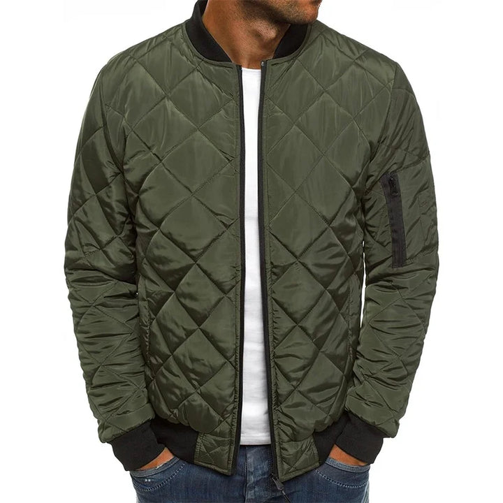AMBROGIO | Chaqueta casual de alta calidad con diseño de diamante