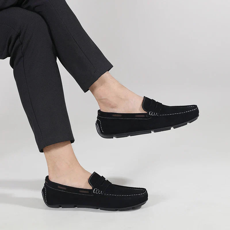 Fletro Mocasines de Gamuza Genuina