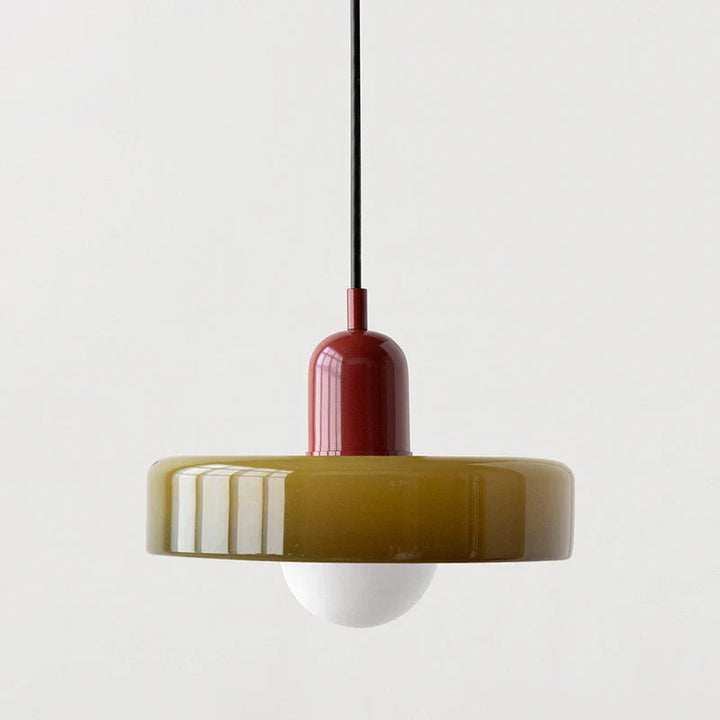 Glarefusion | Lámpara colgante LED de vidrio estilo Bauhaus moderno