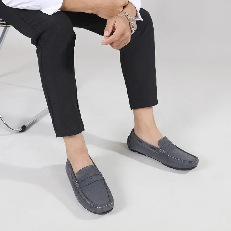 Fletro Mocasines de Gamuza Genuina