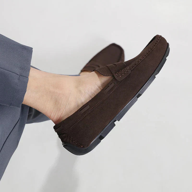 Fletro Mocasines de Gamuza Genuina