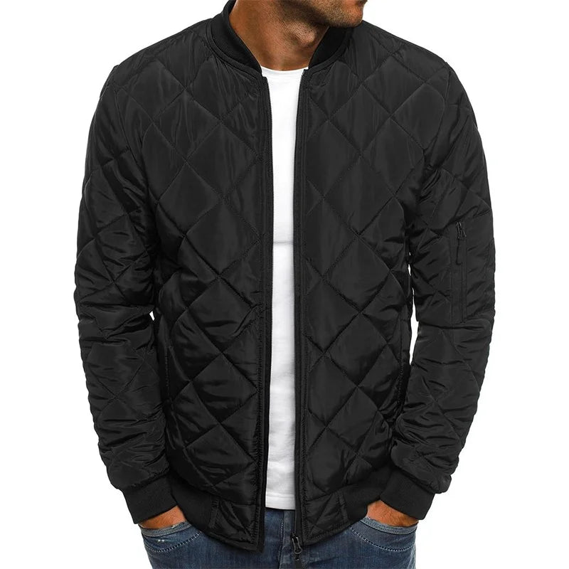 AMBROGIO | Chaqueta casual de alta calidad con diseño de diamante