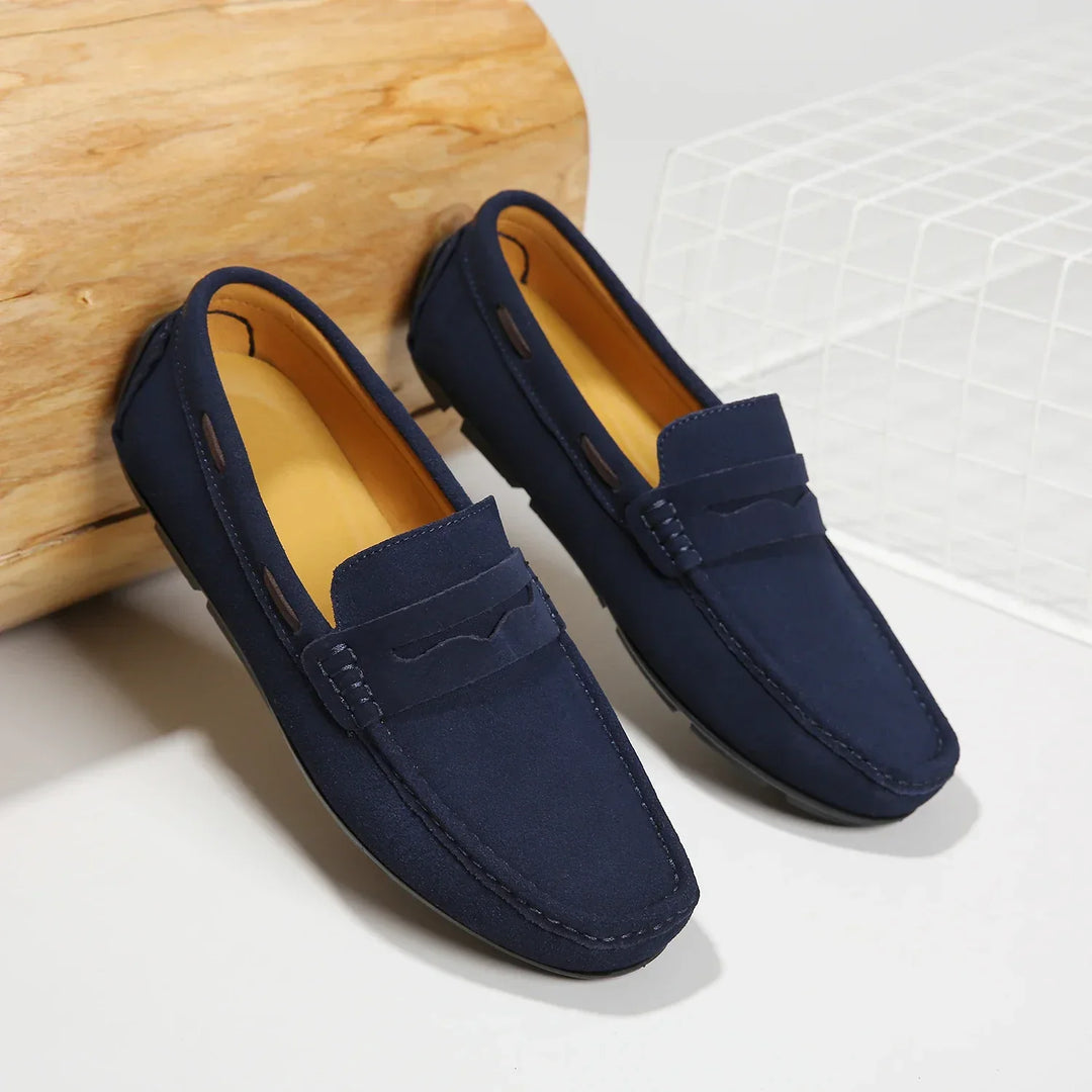 Fletro Mocasines de Gamuza Genuina