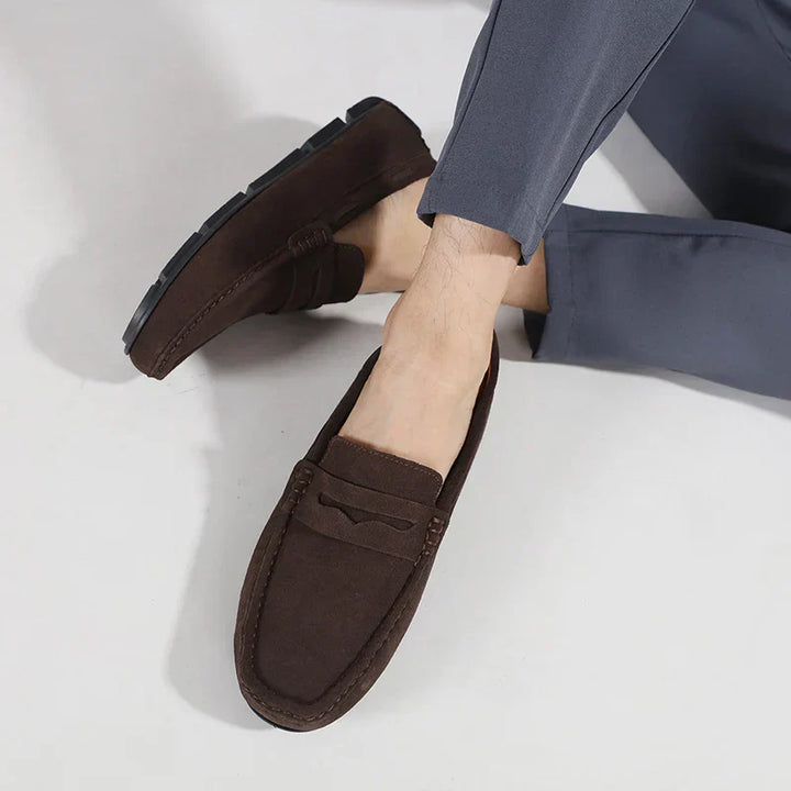 Fletro Mocasines de Gamuza Genuina