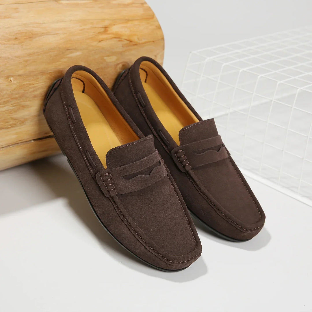 Fletro Mocasines de Gamuza Genuina