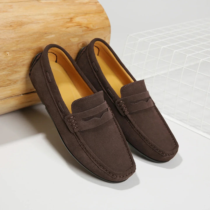 Fletro Mocasines de Gamuza Genuina
