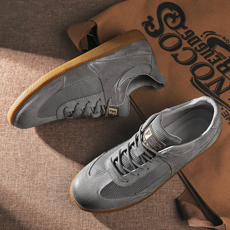 Zapatilla Calvino de cuero genuino italiano