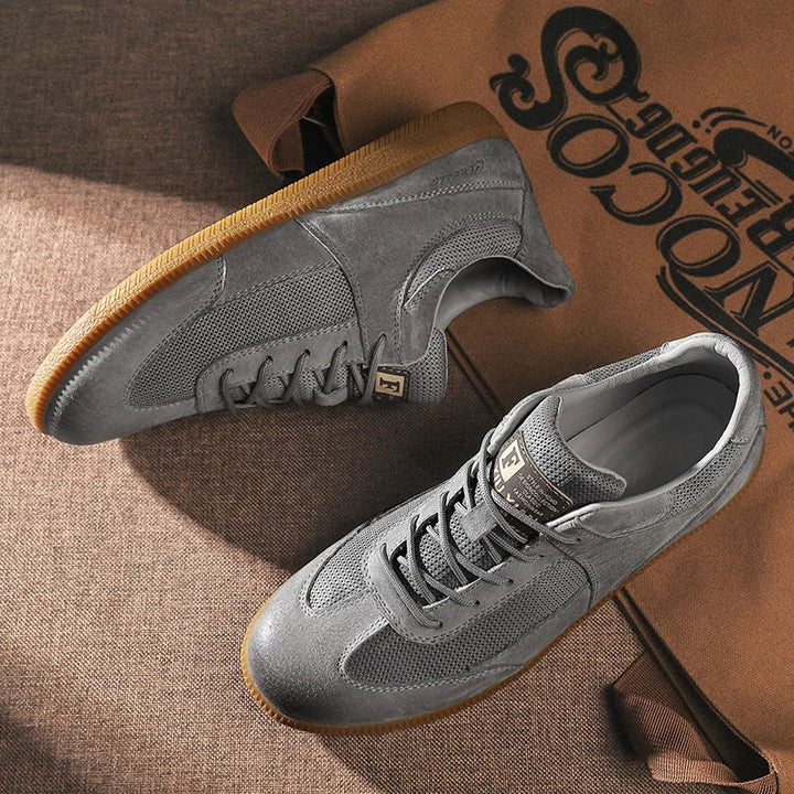 Zapatilla Calvino de cuero genuino italiano
