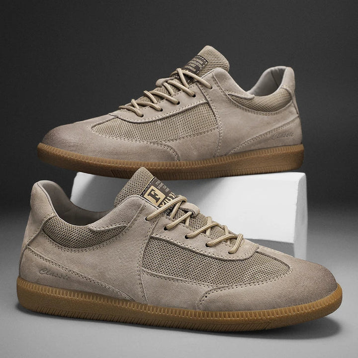 Zapatilla Calvino de cuero genuino italiano