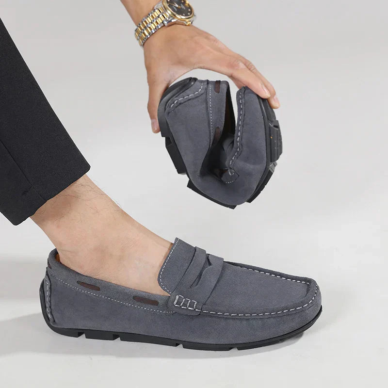Fletro Mocasines de Gamuza Genuina
