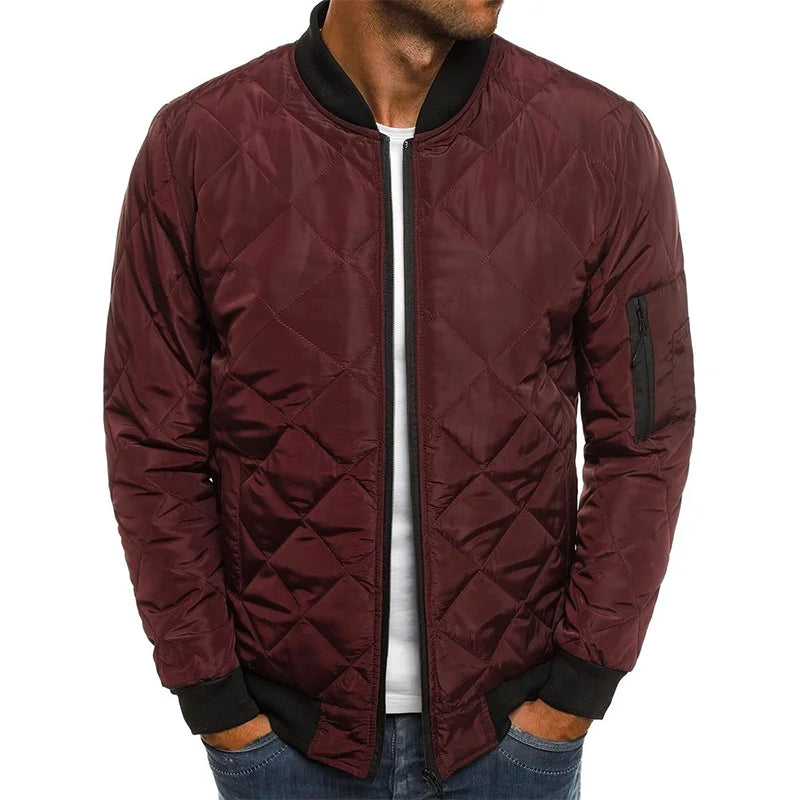 AMBROGIO | Chaqueta casual de alta calidad con diseño de diamante