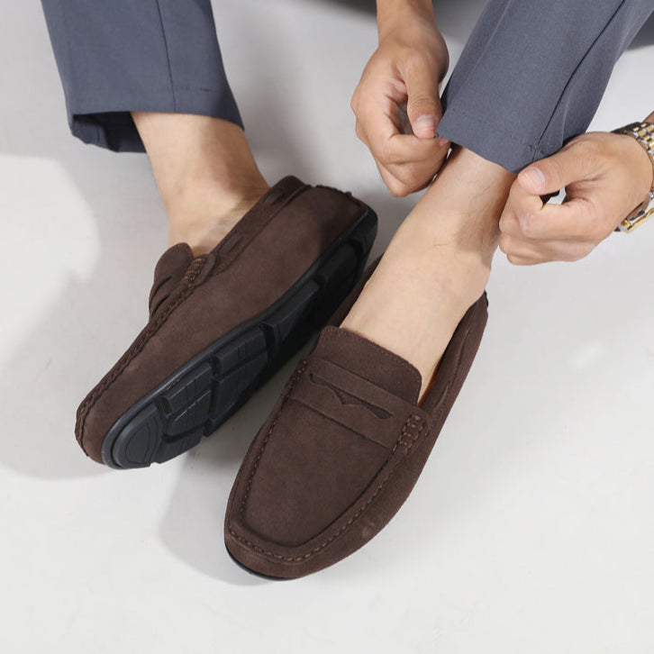 Fletro Mocasines de Gamuza Genuina