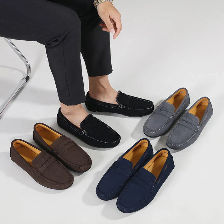 Fletro Mocasines de Gamuza Genuina