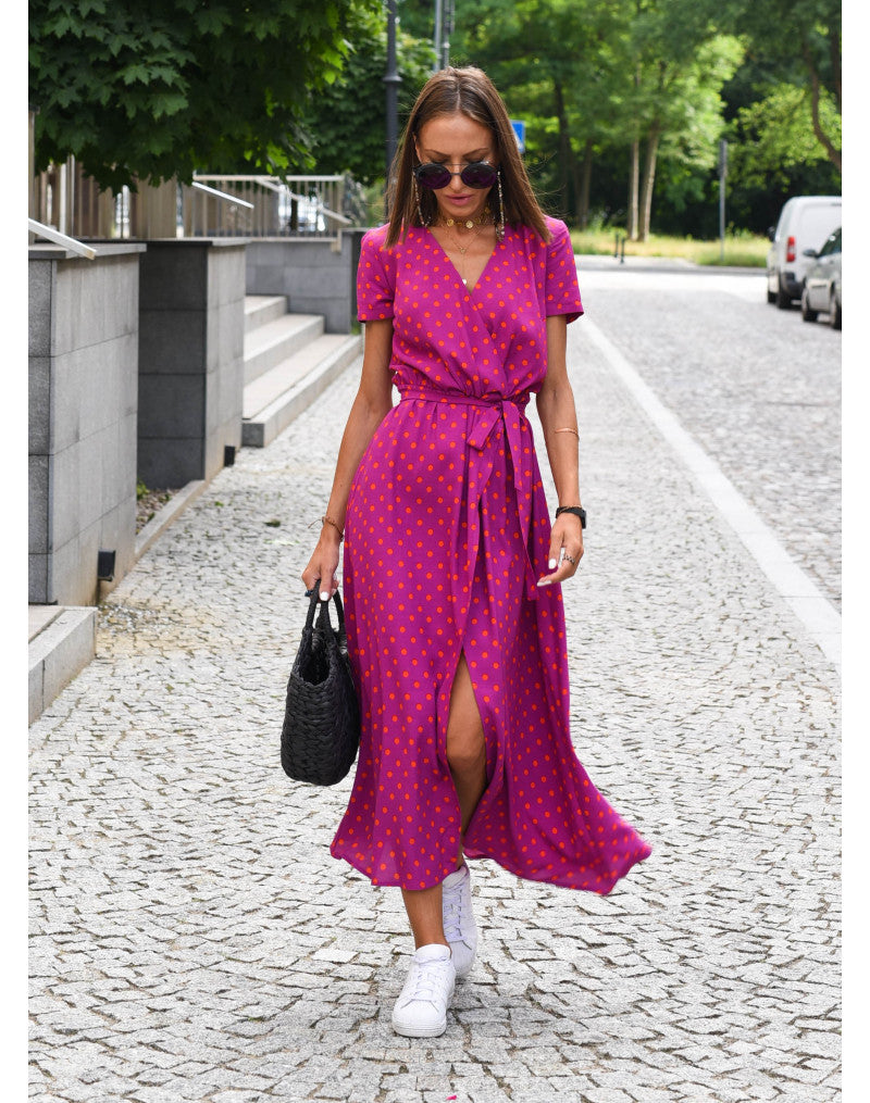 Nadine | Vestido midi cruzado floral