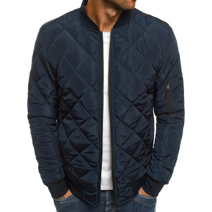 AMBROGIO | Chaqueta casual de alta calidad con diseño de diamante