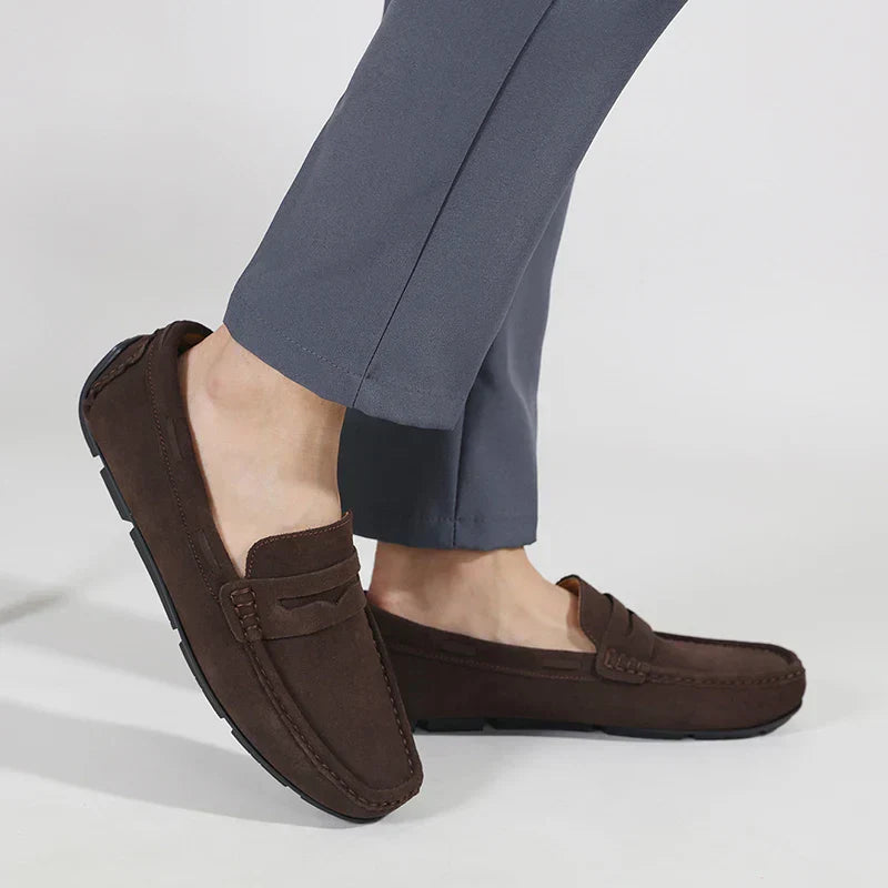 Fletro Mocasines de Gamuza Genuina
