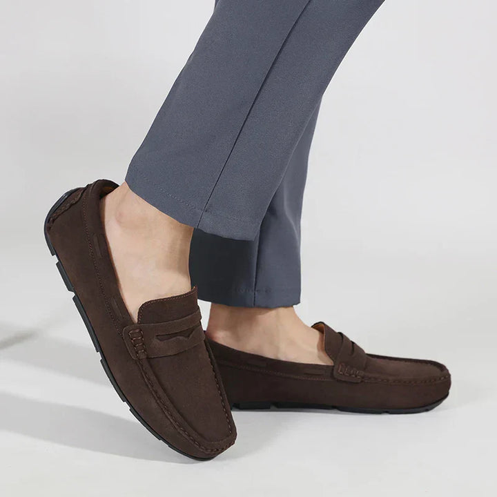 Fletro Mocasines de Gamuza Genuina