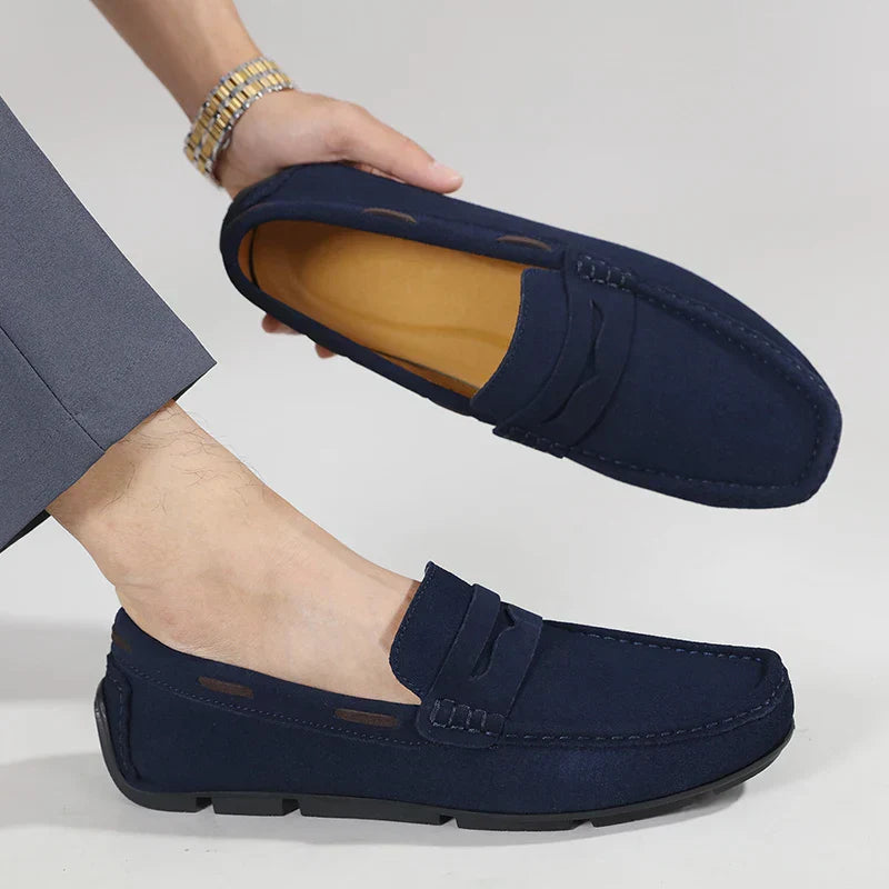 Fletro Mocasines de Gamuza Genuina