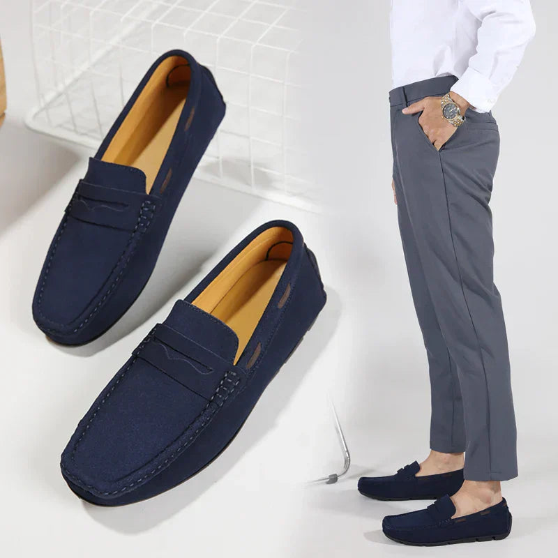 Fletro Mocasines de Gamuza Genuina