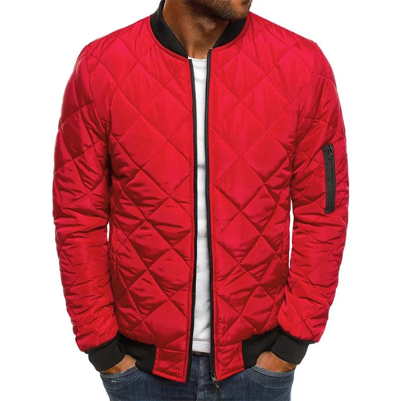 AMBROGIO | Chaqueta casual de alta calidad con diseño de diamante