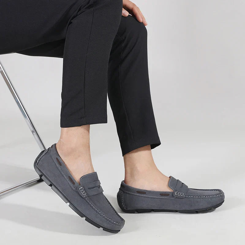 Fletro Mocasines de Gamuza Genuina