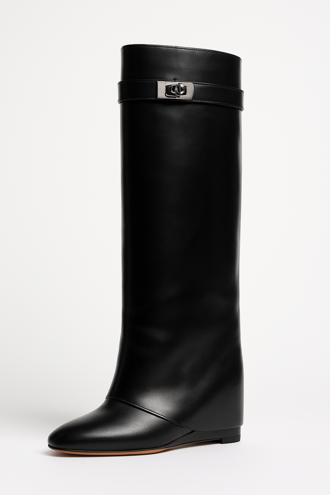 Botas de Cuero hasta la Rodilla Shark Lock