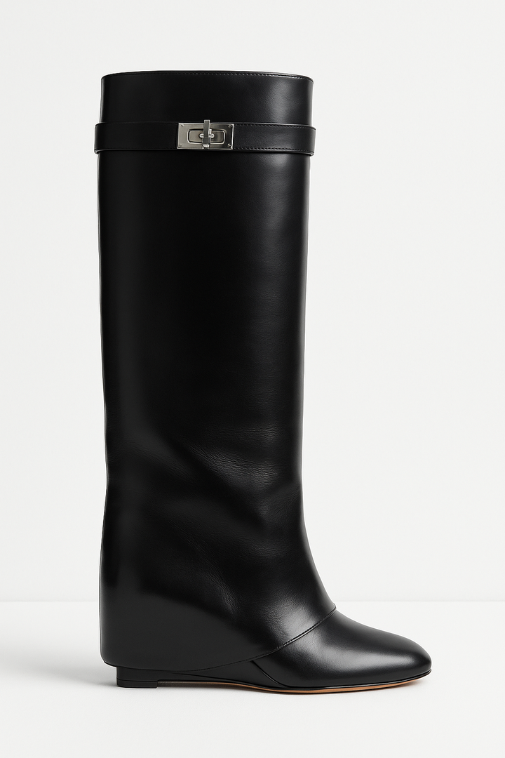 Botas de Cuero hasta la Rodilla Shark Lock